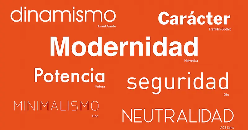 ejemplos de la psicología de la tipografía