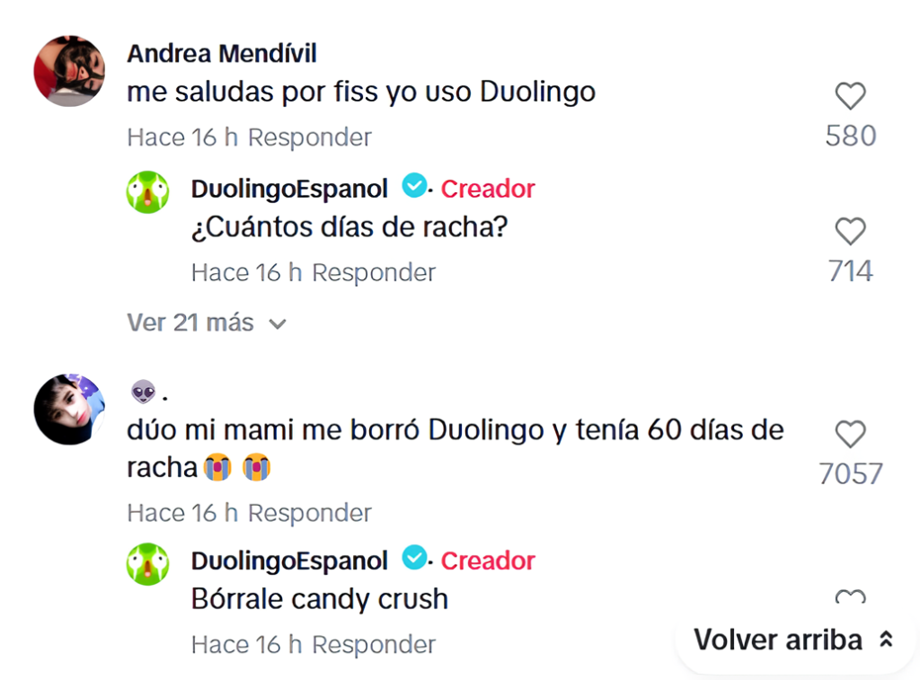 TikTok comentando