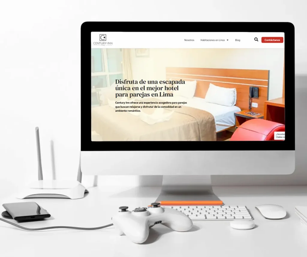 diseño web de hotel century