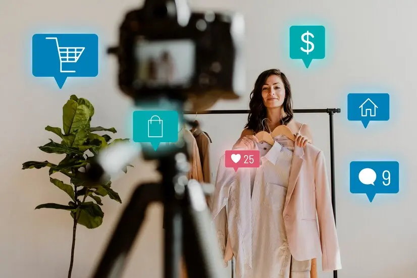 Emprendimientos digitales chica frente a una camara