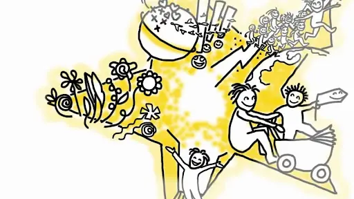 un grupo de personas explorando la creatividad