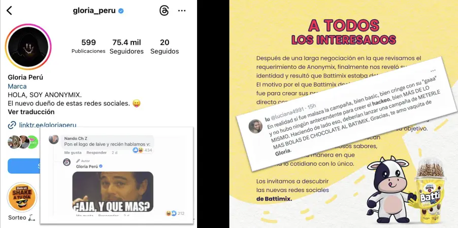 El “hackeo” de Leche Gloria (Battimix)