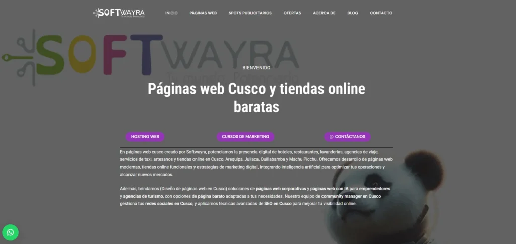 Softwayra, agencia incluida entre las mejores agencias de marketing turístico en Cusco que integra tecnología y estrategias digitales para negocios turísticos