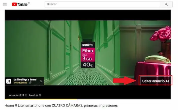 Ejemplo de campañas de YouTube en formato anuncio In-Stream.