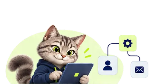 Limi organizando un flujo de automatización en su tablet.